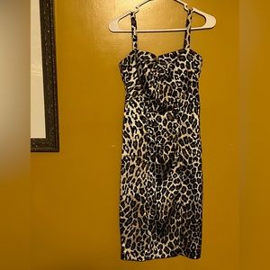 Betsy & Adam leopard print dress size 6